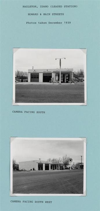 (GAS STATIONS--TEXACO) A contemporary and an accomplished typological study with 79 photographs depicting Texaco gas stations throughou